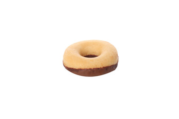 PNG chocolate donuts isolated on white background.