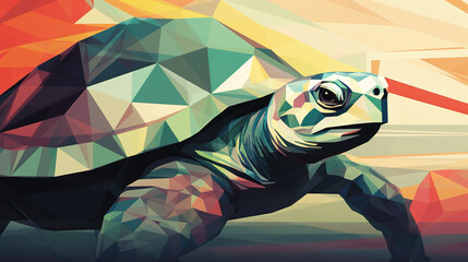 old turtle, beautiful abstract design