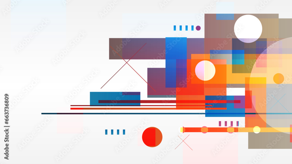 Poster geometric shapes abstract background vector graphic