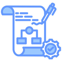 Obraz premium Strategic Plan Blue Icon