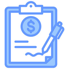 Contract Blue Icon