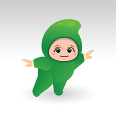 Vector Manggo fruit kawaii cartoon character vector funny Manggo  fruit kawaii illustration
