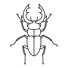 Horn Beetle Icon For Logo And More