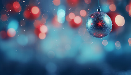 cute Christmas decorations and bokeh lights