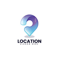 Location colorful logo design 