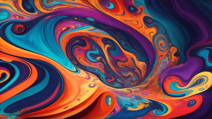 swirling colors and representation of the complexities of mental health Ai generated