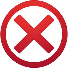 Fototapeta premium Red cross mark icon