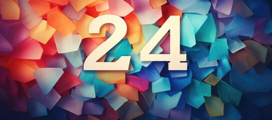 The Christmas digits 24, serving as a joyful reminder of the new year's approach