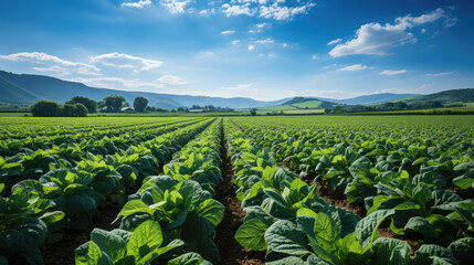 Generative ai illustration of sugar beet field in the UK