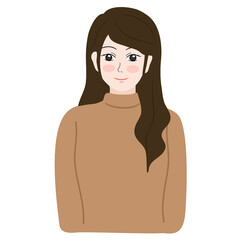 fashionable modern woman avatar