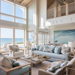 Fototapeta premium Coastal interior design