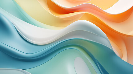 Obraz premium Colorful flowing waves, abstract background