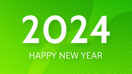 2024 Happy New Year on colorful background