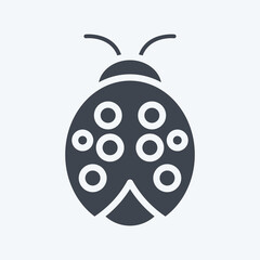 Icon Ladybug. suitable for Garden symbol. glyph style. simple design editable. design template vector. simple illustration