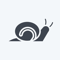 Fototapeta premium Icon Snail. suitable for Garden symbol. glyph style. simple design editable. design template vector. simple illustration