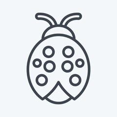 Icon Ladybug. suitable for Garden symbol. line style. simple design editable. design template vector. simple illustration