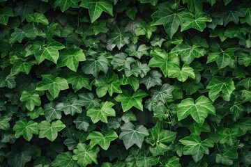 Beauty of ivy on wall. Lush greenery. Leaves as background texture. Garden intricate patterns. Climbing vines. Artistry of nature designs