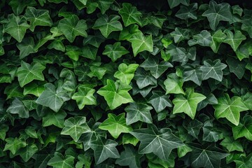 Fototapeta na wymiar Beauty of ivy on wall. Lush greenery. Leaves as background texture. Garden intricate patterns. Climbing vines. Artistry of nature designs