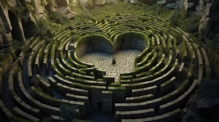 heart shaped center of maze