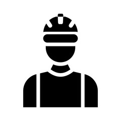 worker glyph icon illustration vector graphic. Simple element illustration vector graphic, suitable for app, websites, and presentations isolated on white background