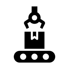 production glyph icon illustration vector graphic. Simple element illustration vector graphic, suitable for app, websites, and presentations isolated on white background