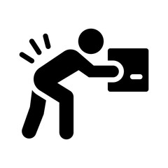 injury work glyph icon illustration vector graphic. Simple element illustration vector graphic, suitable for app, websites, and presentations isolated on white background