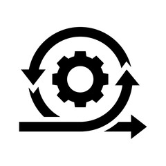 agile glyph icon illustration vector graphic. Simple element illustration vector graphic, suitable for app, websites, and presentations isolated on white background