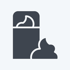 Icon Shaving Cream. suitable for Barbershop symbol. glyph style. simple design editable. design template vector. simple illustration