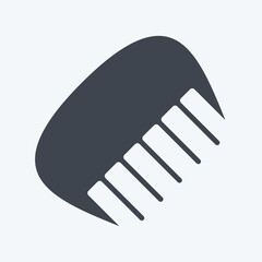 Icon Comb. suitable for Barbershop symbol. glyph style. simple design editable. design template vector. simple illustration