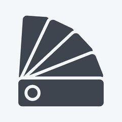 Icon Color Card. suitable for Paint Art Tools symbol. glyph style. simple design editable. design template vector. simple illustration