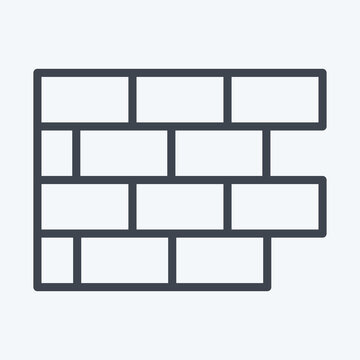 Icon Brickwork. suitable for Paint Art Tools symbol. line style. simple design editable. design template vector. simple illustration