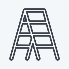Icon Stepladder. suitable for Paint Art Tools symbol. line style. simple design editable. design template vector. simple illustration