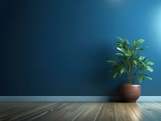 plants in a decorative house with empty space on the side. generative AI