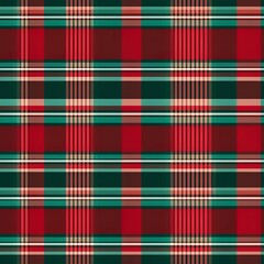 Obraz premium green and red Christmas plaid tartan pattern