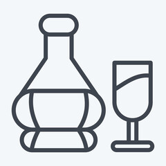 Icon Chianti. suitable for education symbol. line style. simple design editable. design template vector. simple illustration