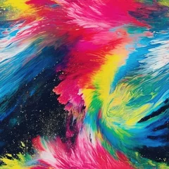 Crédence de cuisine en verre imprimé Mélange de couleurs Oil colors painting artistic repeat pattern abstract textured on canvas background