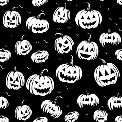illustration Pumpkin Halloween seamless pattern
