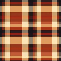 orange plaid fabric texture