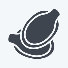 Icon Pumpkin Seeds. suitable for Nuts symbol. glyph style. simple design editable. design template vector. simple illustration