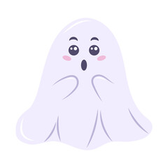 Cute Halloween spirit. Vector illustration