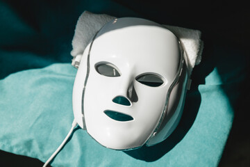 LED mask for facial rejuvenation. glows in different colors.