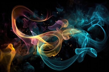 An abstract composition with energy and rhythm of music through a series of dynamic lines and shapes. Movement and vibrations created by musical soundwaves. World music day. 