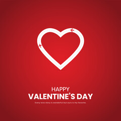 Happy Valentine's Day. Happy Valentine's Day Creative ads for social media. Valentine's Creative Design.