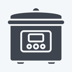 Icon Rice Cooker. suitable for Kitchen Appliances symbol. glyph style. simple design editable. design template vector. simple illustration