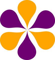 Abstract Flower Icon for Diwali