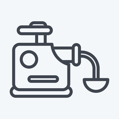Icon Mincer. suitable for Kitchen Appliances symbol. line style. simple design editable. design template vector. simple illustration