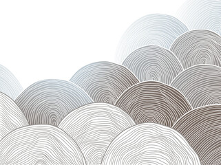 abstract japanese landscape on light background with gradient	