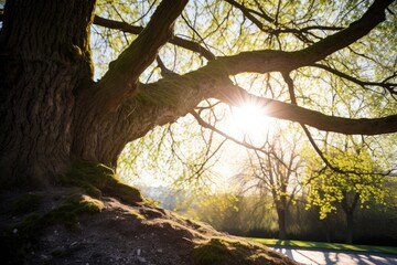 a tree where one branch blocks the sunlight for another
