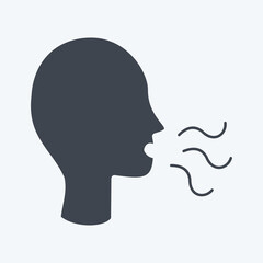 Icon Loss Of Smell. suitable for flu symbol. glyph style. simple design editable. design template vector. simple illustration