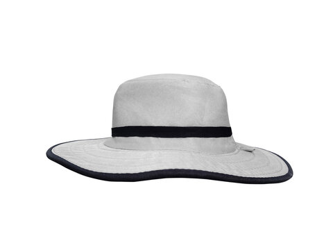 White vintage cloth hat isolated on white
